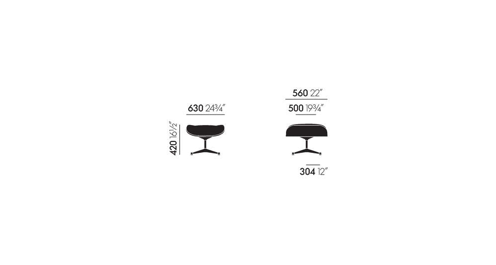 Lounge Chair & Ottoman amerikanischer Kirschbaum