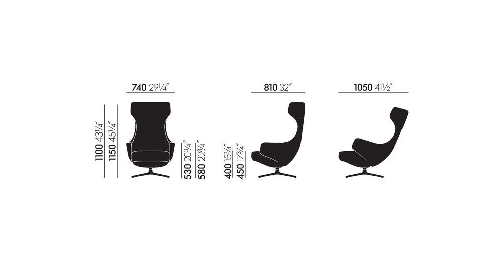 Hocker geschenkt! Grand Repos & Ottoman Stoff Dumet