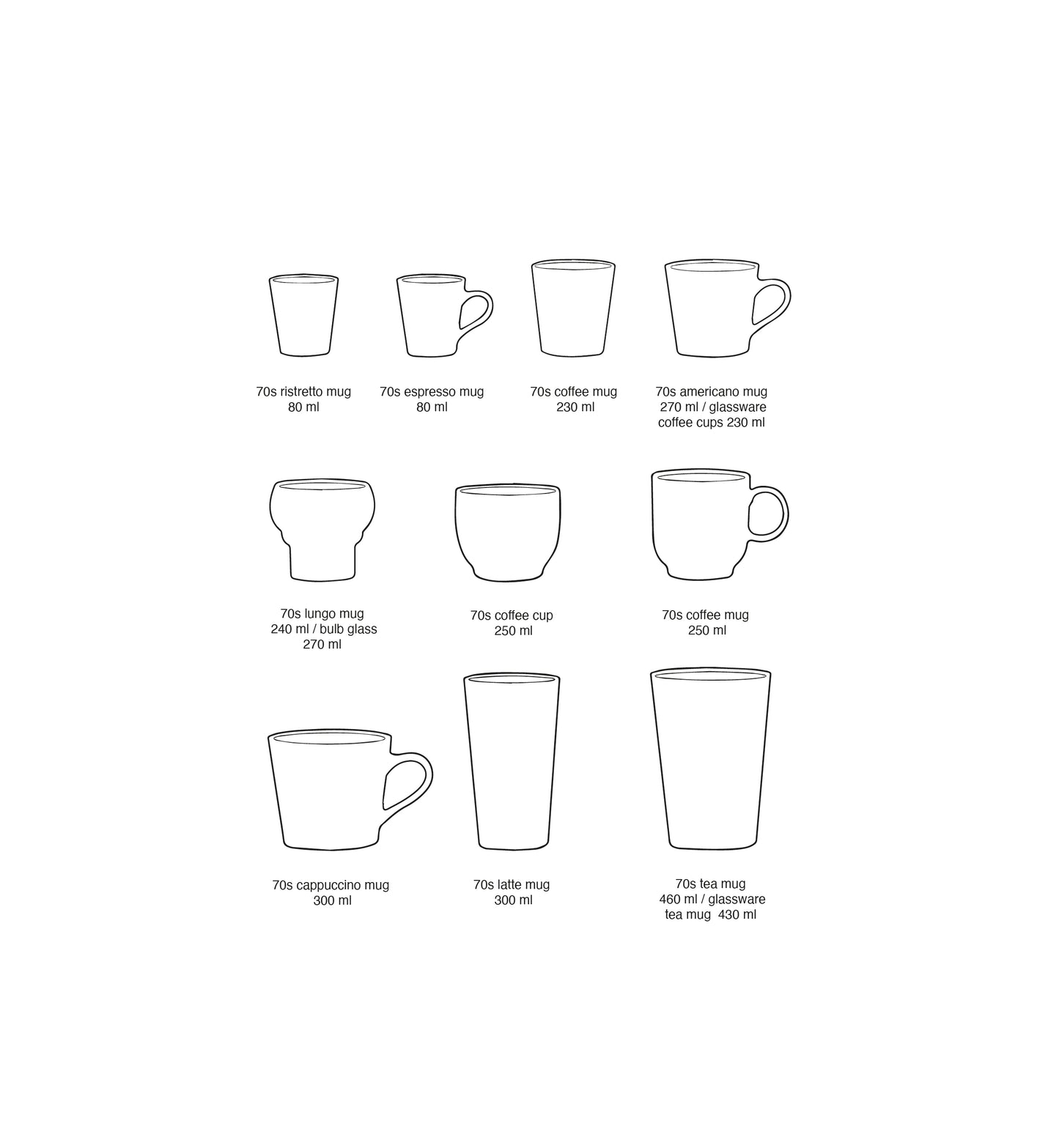 70´s Tea Mug 2er Set (Tasse)