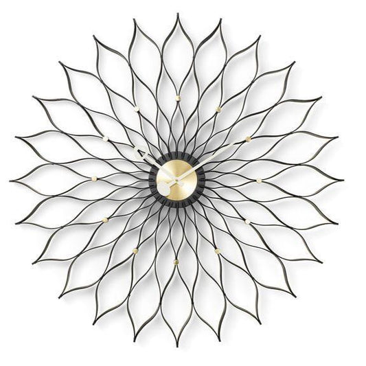 Sunflower Clock schwarz