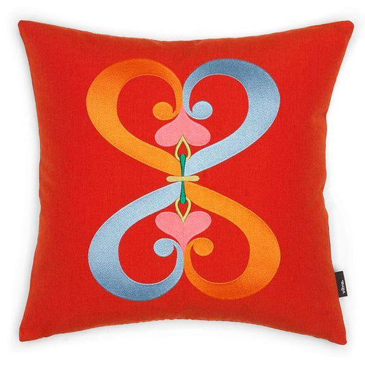 Embroidered Pillows - Double Heart, rot